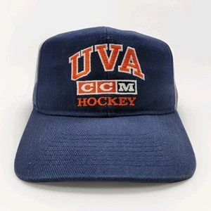 Vintage CCM UVA Hockey Snapback Hat Virginia Cavaliers Blue Cap Canada Made RARE - Bild 1 von 12