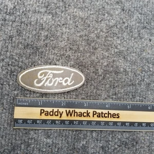 Vintage Ford Patch Tan Beige Car Auto 70s 80s AC1 - Picture 1 of 2