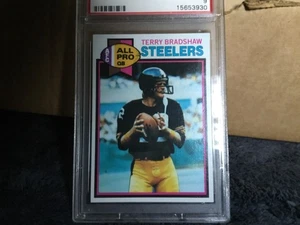 1979 Topps #500 Terry Bradshaw Pittsburgh Steelers Football Card PSA 9 MINT - Bild 1 von 6