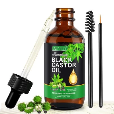 MARKE CCKULOOB Haare, Castor Oil 60ml Jamaikanisches schwarzes Rizinusöl, 100% Rein, NatüRlich