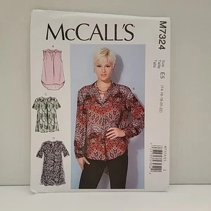 McCalls M7324 Misses' halbe Knopfleiste Top und Tunika Größe 14-22 UC/FF - Bild 1 von 2