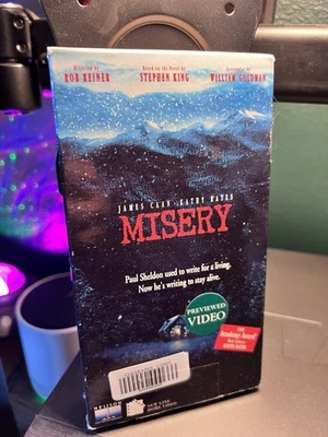 MISERY VHS 1991 James Caan Kathy Bates Stephen King Horror Suspense Foto 1 de 4