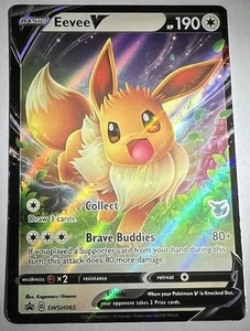 Eevee V SWSH065 SWSH: Pokemon Sword & Shield Promo Cards Holo - Picture 1 of 2
