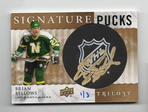 2014-15 Trilogy Signature Pucks NHL Shield Logo Autograph Puck Brian Bellows 1/3 - Picture 1 of 1