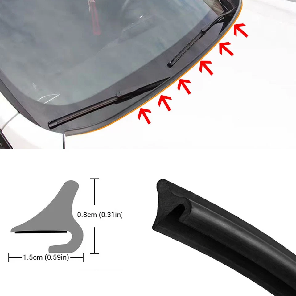 Deflector de viento de goma para parabrisas de capó de coche Toyota Camry de 5,9 pies Foto 1 de 4