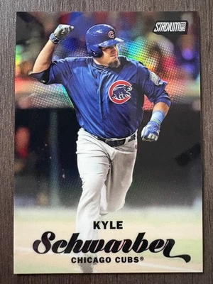 2017 Topps Stadium Club Chrome Kyle Schwarber #SCC-42 Refractor RARE - Image 1 of 2