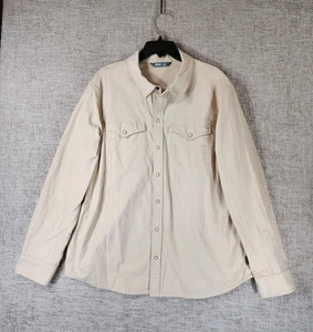 Stio Western Snap Up Flanellhemd Herren XL beige Bio-Baumwolle Outdoor gebraucht, in einwandfreiem Zustand - Bild 1 von 13