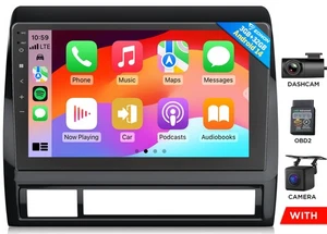 CAM+OBD+DVR+Android 14 Car Stereo Radio CarPlay Head Unit WiFi for Toyota Tacoma - Foto 1 di 20