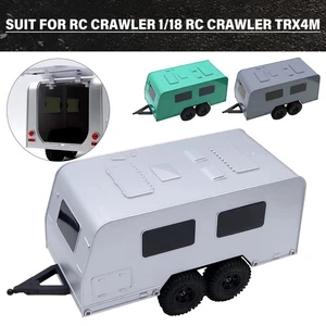Plastic Simulation Travel Camper Trailer with Hitch for 1/18 TRX4M RC Parts - Picture 1 of 13