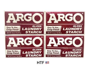 Lot Of 4 Argo Gloss Laundry Starch Easy to Use Crisp Finish 16 oz New - Picture 1 of 7
