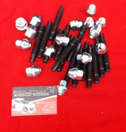 Kit 16 colonnette + dadi ruota M12x1.25 80mm Racing Citroen AX Saxo DS3 DS4 C2 - Immagine 1 di 1