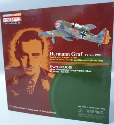 Cavaliere Croce Ordine Hermann Graf FW 190A-5 France 1943 Dragon 50101 1:72 RARO - Immagine 1 di 2