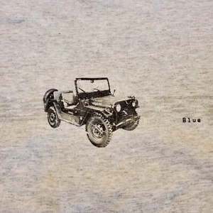 Vintage Jeep Shirt Newport Blue Adult Medium Off Road Gray Made In USA New - Picture 1 of 7