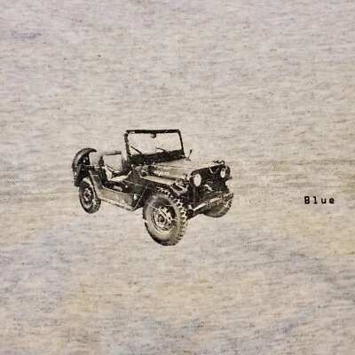 Vintage Jeep Shirt Newport Blue Adult Medium Off Road Gray Made In USA New - Image 1 of 4