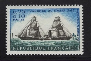 France Scott # B391 MNH Semi-Postal Stamp Day 1965 Transatlantic Mail Service - Picture 1 of 1