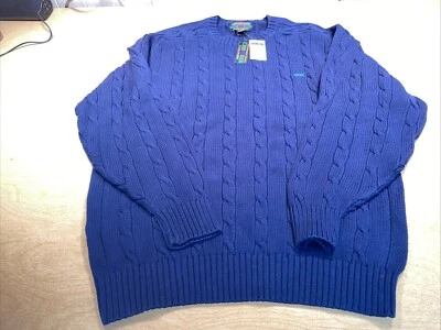 Alexander Julian Crew Neck PulloverSweater  Navy Blue Mens Large NEW with Tags - Image 1 of 4