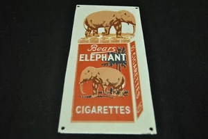 INSEGNA PORCELLANA VINTAGE ORSI ELEFANTE SIGARETTE - Foto 1 di 6