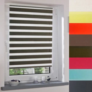 Doppelrollo Klemmfix oliv grün ohne Bohren Duo Rollo Easyfix Vario Seitenzug - Bild 1 von 24