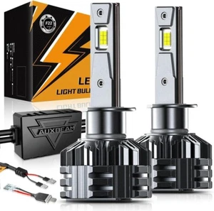 Auxbeam F22 H1 LED Headlight 2 Bulbs Ultra Bright Can-Bus - Picture 1 of 2