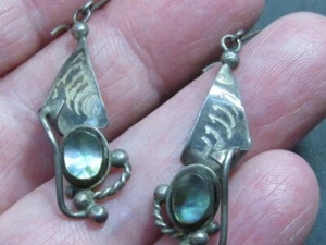 Sterling Silber Brutalist Southwestern Ohrringe - Bild 1 von 7