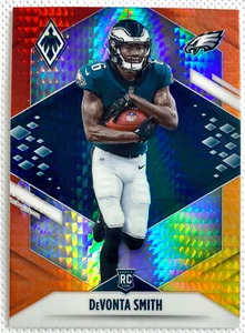 2021 Panini Phoenix DeVonta Smith Rookie Fire Burst Card RC Philadelphia Eagles - Picture 1 of 2