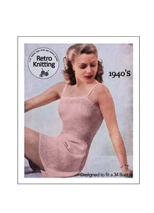 1940's Ladies Camiknickers Knitting Pattern Bust 34 - Picture 1 of 2