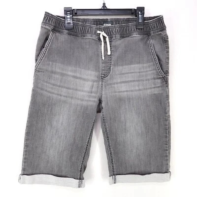 Pantalones Cortos Hudson Bermudas Jena Para Hombre Grandes Gris Bolsillos con Puños Cintura Elástica Foto 1 de 4