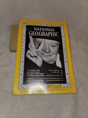 National Geographic August 1965 Winston Churchill's Great Words & Funeral Music - Image 1 of 4