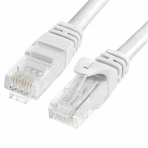 1X BELDEN 4 FOOT WHITE Cat 5e Patch Cable, HIGH QUALITY Ethernet Cord | Xbox PC - Picture 1 of 2