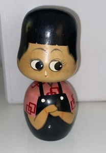 Muñeca japonesa niño/hombre Kokeshi vintage - Imagen 1 de 9