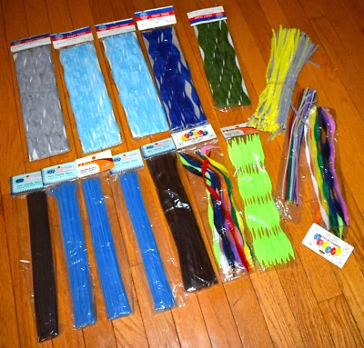 Chenille Pipe Cleaners Craft Trims & Stems Lot Vtg Holiday/Cousin Made in Taiwan - Image 1 of 4