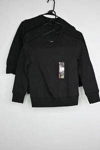 Boys Athletic Works Core Fleece Tops 3 Pieces Black Small (6-7) - Picture 1 of 4