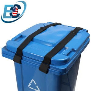 2x Cerraduras de bote de basura ajustables de metal con doble garra para mapaches perros animales pequeños - Imagen 1 de 7