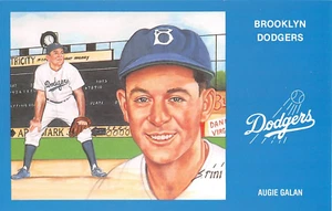 1991 Augie Galan Brooklyn Dodgers Postkarte Baseball - Bild 1 von 2