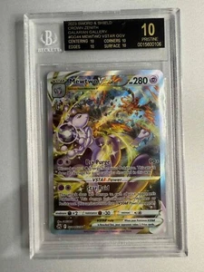2023 POKEMON SWORD & SHIELD CROWN ZENITH MEWTWO VSTAR BGS 10 BLACK LABEL - Picture 1 of 10