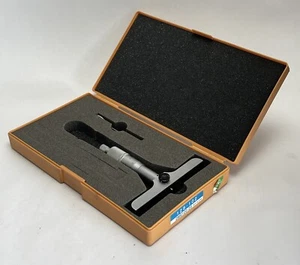 Mitutoyo 128-102 DMC100-25 Depth Gauge Micrometer w/ case no wrenches - Picture 1 of 7