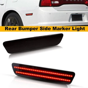 Smoke Lens Red LED Rear Bumper Side Marker Light Lamp For Ford Mustang 2005-2009 - Picture 1 of 10