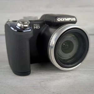 Olympus SP-720UZ 14MP Digital Bridge Camera Black Tested - Picture 1 of 8