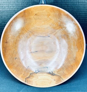 Artisan handgedrechselte Kirschholzschale 11 Zoll Durchmesser - Bild 1 von 14