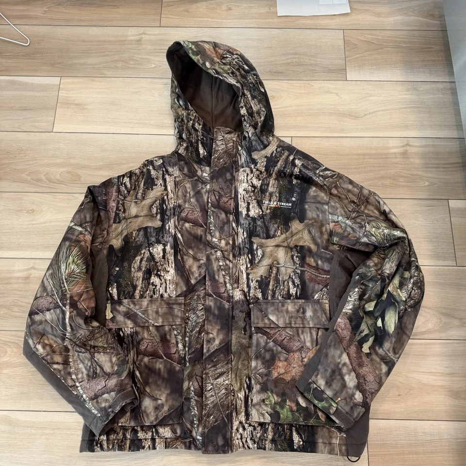Field & Stream Camo Hunting Jacket 2XL Insulated Hooded Realtree - Image 1 of 4
