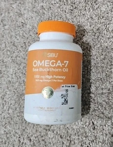 SIBU Omega 7 Sea Buckthorn Oil Soft gels, 60 ct - Exp 9/26 - Picture 1 of 2