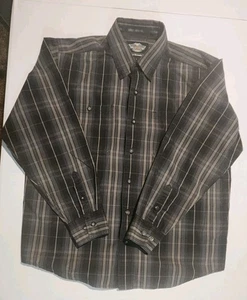 Harley Davidson Button Up Hemd Herren Large schwarz/grau kariert - Bild 1 von 7
