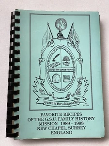 Favorite Recipes GSU Family History LDS Mormon Mission 89-93 New Chapel Surrey - Picture 1 of 4