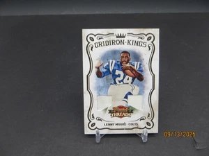 2010 Panini Threads Lenny Moore Gridiron Kings doppia reliquia GU /100 Colts - Foto 1 di 6