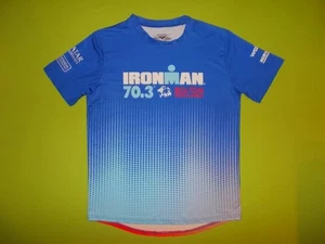 Running Shirt IRONMAN 70.3 BOLTON ENGLAND (M) VIEWSPORT PERFECT Blue Triathlon - Picture 1 of 7