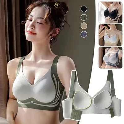 Plus Size Super Gather Push up Bras Women Soft Support Seamless Underwear Female - Image 1 of 4