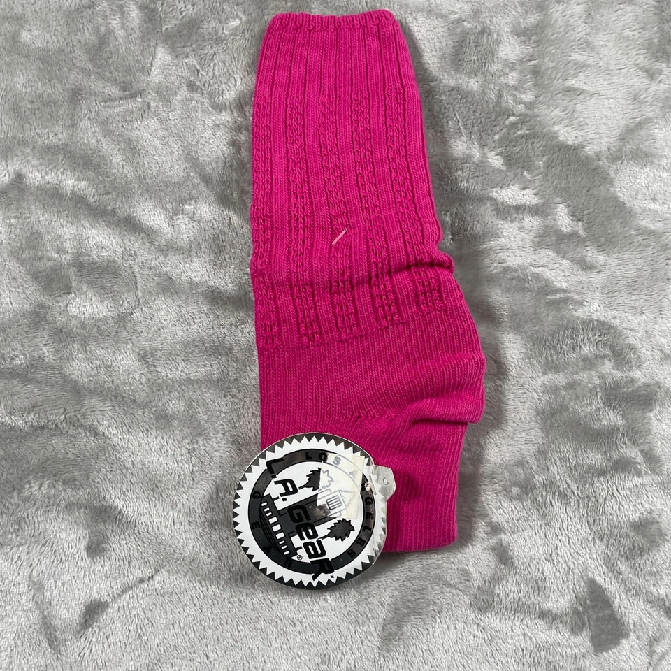 Vintage LA Gear Socks 9 to 11 Pink Slouch Made USA Retro Aerobics Dance 80s - Image 1 of 4