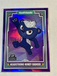 2025 Topps Chrome VeeFriends Headstrong Honey Badger Purple Hobby Exclusive/20 - Picture 1 of 2