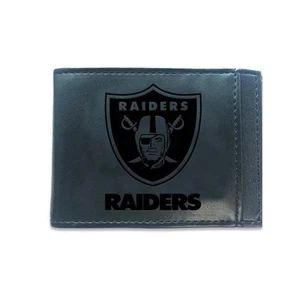 Las Vegas Raiders RFID Blocking Slim Front Pocket Bifold Wallet NFL - Picture 1 of 3