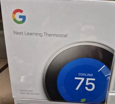 Nest 3rd Generation Programmable Thermostat T3008US - Stainless Steel - Image 1 of 2